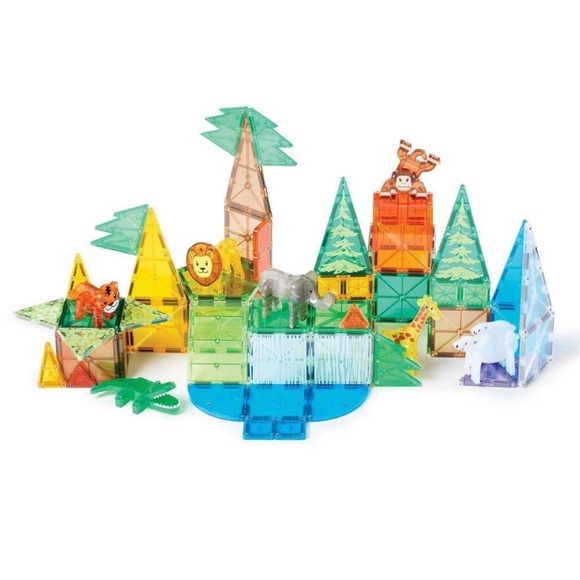 Magna-Tiles Other - MAGNA-TILES Animal Park with Micro Mags New 70 pieces